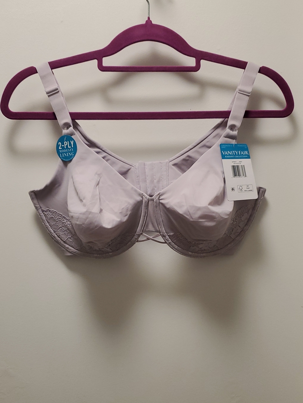 Vanity Fair Lavender Full Coverage Underwire Bra